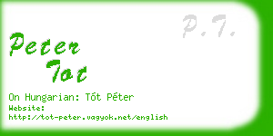 peter tot business card
